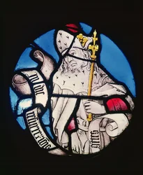 Médaillon du prophète Sophonie, XVe siècle (vitrail)